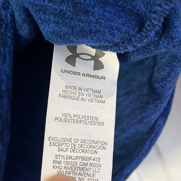 Under Armour Kids Purple Pull Over 3/4 Zip - Picture 5 of 7